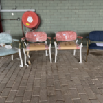 4x Fauteuil met armleuning, VanHarte, Jolien, gouden onderstel